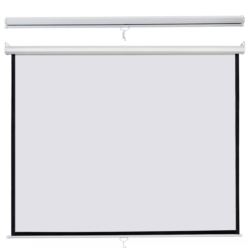 SEGAWE 120" 1:1 Projector Screen Matte Manual Pull Down White