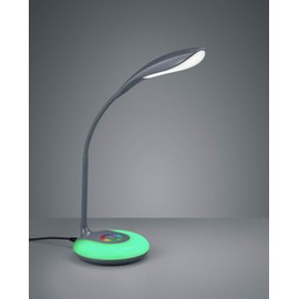 Reality Leuchten Krait R52781242 LED Desk Lamp Plastic Black Base with Colour Changing RGB LED with 3.5 Watt LED Anthracite
