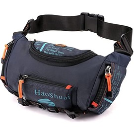 Waterproof Fanny Pack Crossbody Outdoor Waist Bag Pouch With Adjustable Strap Travel Hip Bag For Men Mountaineering,Hiking,Traveling, Camping, Cycling,Running (indigo)