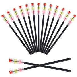 50Pcs Disposable Mascara Wands Spoolie Brush Crystal Eyebrow Brushes Mascara Brush Eyelash Extension Applicator Makeup Kits(Black)