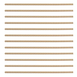 UTALIND 12 Pack Unfinished Half Door Wood Appliques Beads Wall Trim Edge 3D Decorative Bead Pearl Wooden Molding DIY for Bedroom Furniture Window Mirror Cabinet Shelf (11 MM)