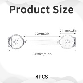 Yizene 4PCS Clear Child Safety Guards & Locks, Ajustable Baby Proofing Cabinet and Drawer Locks,Safe Quick and Easy Child Safety Locks for Cabinets and Drawers-Purpose for Cabinet,Drawers,Freezer,Oven