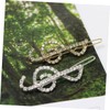 Gatuida 2pcs Rhinestone Music Note Hair Clips Lightweight Sparkle Barrettes