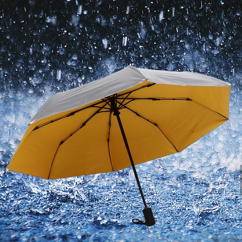 Atyhao Parasol Folding Waterproof Umbrella Portable 3 Folding Automatic Parasols