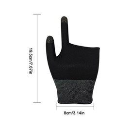 Mobile Game Finger Sleeve, Touchscreen Gloves, Conductive Fibre Fingertips, Breathable, Sweat-Proof, Non-Slip, Ultra Thin, Suitable for Android iOS Mobile Games (1 Pair)