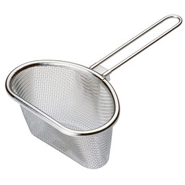 Shimomura Planning 35690 Boiled Colander That Can Separate 2 Types of Ingredients [Made in Japan] Can Drainer Hot Water, Can Be Hooked on Pots, For Making Ramen and Pasta, Time-saving, Stainless Steel, Mama Cook, Tsubamesanjo