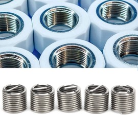 5Pcs M20 Wire Thread Insert, Fastening Parts Fasteners Coiled Sleeve Bushing Nut Threaded Helicoil Screw Expansion Tool Kit M20x2.5x1.5D