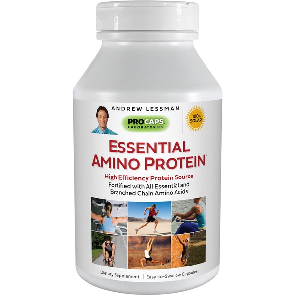 ANDREW LESSMAN Essential Amino Protein 720 Capsules – Easy-to-Absorb, Small Peptides and Free-Form Amino Acids, Comprehensive Protein Source. Hormone-Free, Lactose-Free, Sodium-Free. No Additives