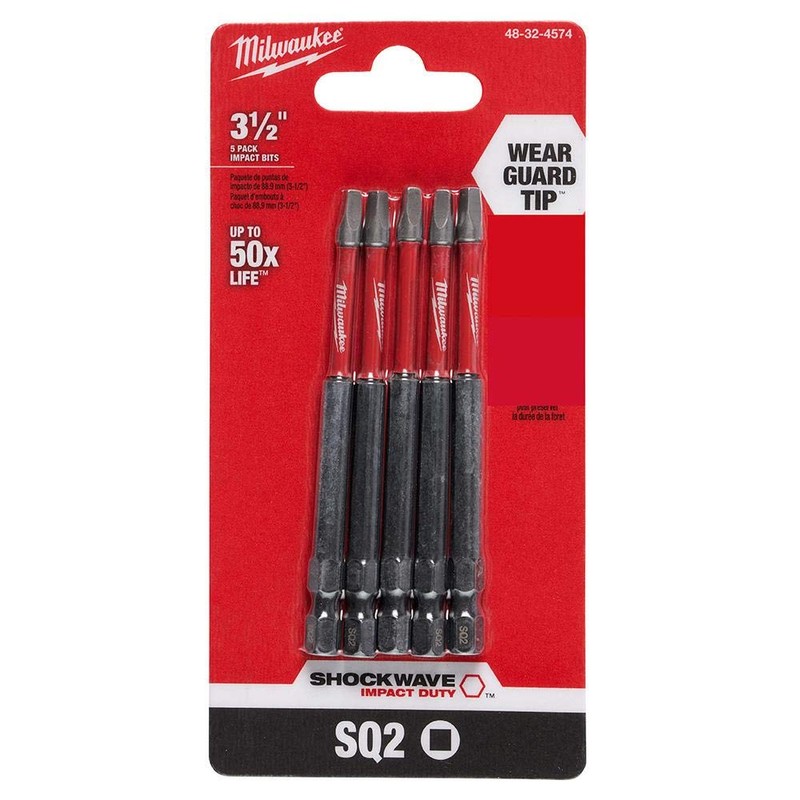 Milwaukee Square #2 3.5 in. Impact Duty Steel Screwdriver Bit