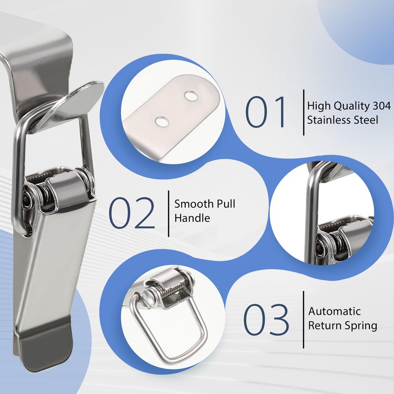 90 Degree Hook Lock Bolt, 304 Stainless Steel Safety Angle