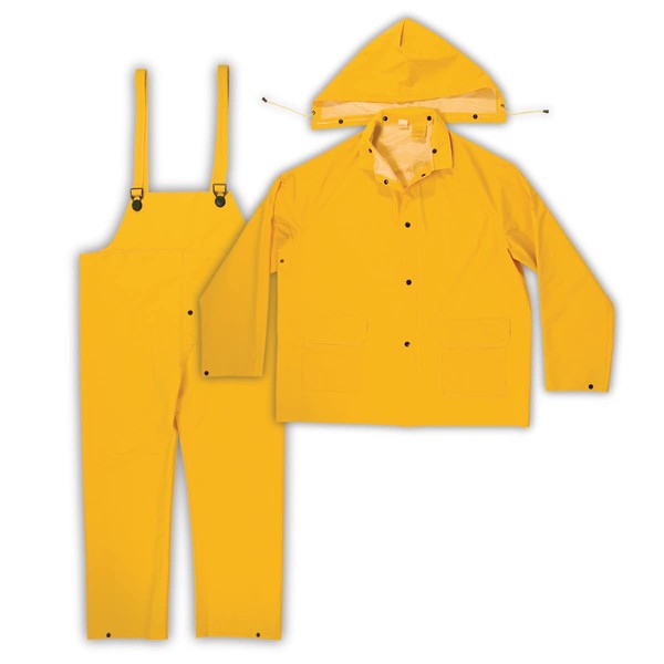 Custom Leathercraft mens Bib powersports rain suits, Yellow, Medium US