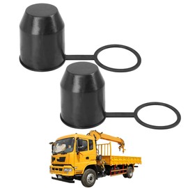 KOMUNJ 2 x Towing Hitch Cover Cap, Dustproof and Waterproof for Car, Motorhome, Trailer Ball Head Protection (Black)