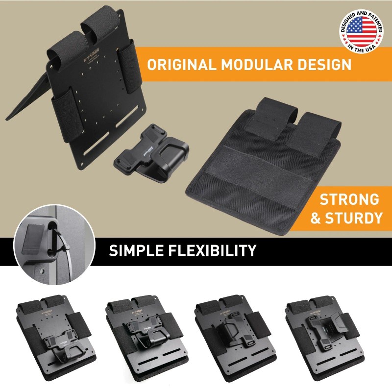 Stinger Mattress Bedside Handgun Magnetic Holster extra magazines flashlights knives