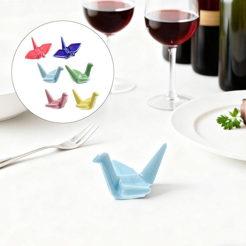 HINTRMENT 6pcs Chopsticks Rack Chopsticks Rest Crane Paper Crane Shaped