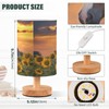 Qilmy Sunflowers and Horses Bedside Touch Lamp,Small Table lamp for