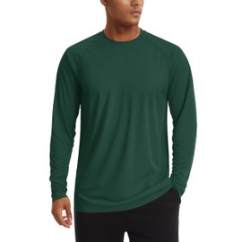 TACVASEN Men's Sun Shirts Quick-Dry UV Protection SPF Shirts Long Sleeve Hiking Tops Outdoor Tee Tops Swimmimg Rash Guard Shirts for Summer