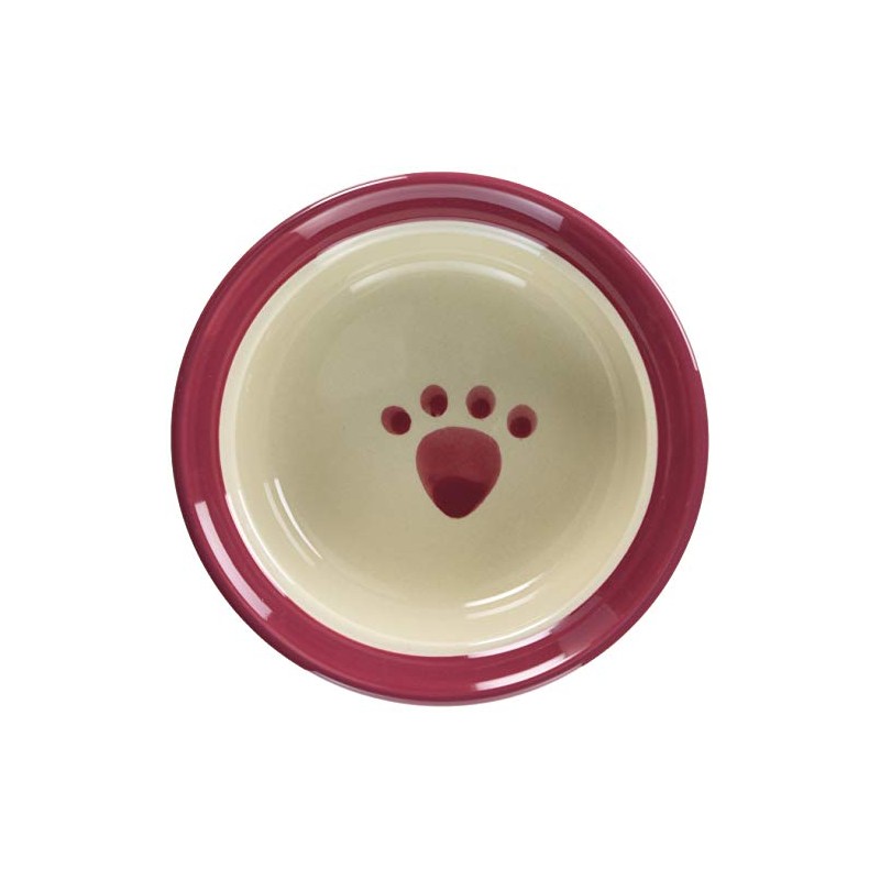 Pet rageous designs Dog Tableware, Pet Paw, Dog Bowl, Plum
