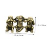 GRIRIW Pure Brass Ornament Office Table Decoration Charming Monkey Model