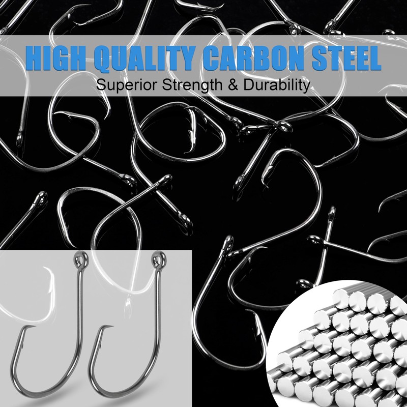 150pcs Octopus Circle Hooks Saltwater Fishing Hook Offset Sport Circle