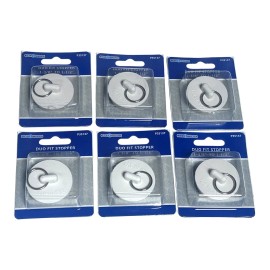 Jones Stephens (6) Jones Stephens P35137 1-3/8" Rubber Bath Tub Sink Shower Drain Stopper White