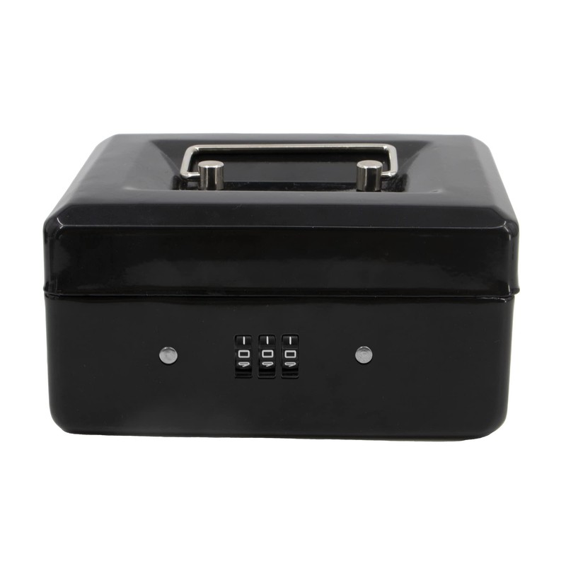 Small Security Lock Box with Coin Tray Metal Material with