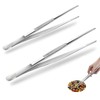 2 PCS Chef Tweezers (20CM/7.9in and 30CM/11.8in), Kitchen Tweezers for