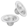 Antrader Kitchen Sink Strainer, 2Pcs Stainless Steel 2-Inch Diameter Mesh