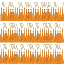 BetterJonny 100 Pieces Mini Tassels - Bright Gold Silky Handmade Bookmarks for DIY Craft Supplies and Home Decor