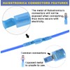 haisstronica 100pcs Blue Heat Shrink Male Spade Connectors,16-14 Gauge Insulated