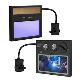 TRQWH HD Auto Darkening Welding Lens 4.33"x3.54" Solar True Color Filter with 2 Arc Sensor Adjustable Shade Range 4/9-13 Replacement Welding Helmet Accessories for TRQWH Welding Hood