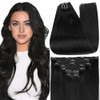 Full Shine Extensiones de Cabello con Clip Rubio y Negro