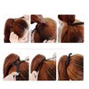 AROOMAN beautiful black ribbon pony Head hair Wig hair extensions