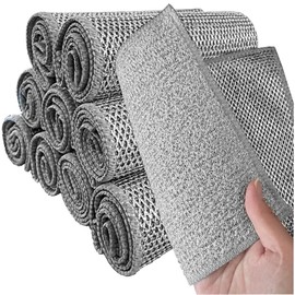 MANFÂ Pack of 10 Dishcloths, Wire Dishwashing Rags, Steel Wire Dishwashing Rags, Washable Tea Towels, Cleaning Cloths, Double Layer for Kitchen, 30 x 30 cm