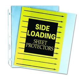 C-Line Side Loading Heavyweight Polypropylene Sheet Protector, Clear, 11 x 8-1/2 Inches, Box of 50 (62313)