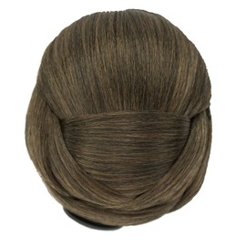 IMISSU Braided Chignon Dancer Hair Donut Hairpieces Scrunchie Claws Hair Bun Updo for Wedding Party (M5 Brown Mix)
