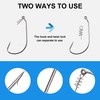 Twistlock Fishing Hooks with Centering Pin, 30pcs Twist Lock Hooks