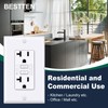 BESTTEN 20 Amp GFCI Outlet with Thinner Design, GFI Electrical