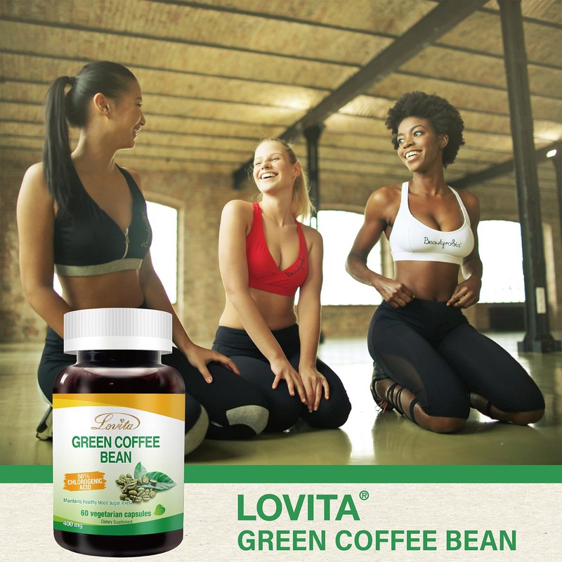 LOVITA グリーンコーヒーエキス1600mg | 50％クロロゲン酸を含む4：1抽出物 | 60ベジタリアンカプセル（2ヶ月分）