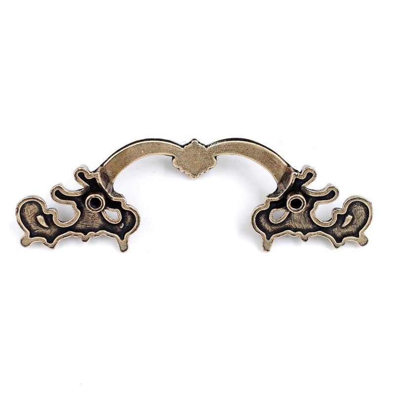 Jetland French Provincial Drawer Pulls - 6-Pack, Antique Brass, 2-1/2"