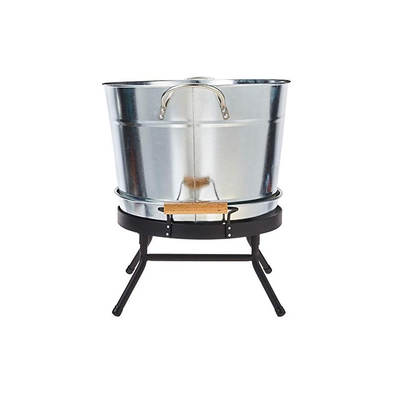 Tablecraft Beverage Tub Set, 6 Gallon, Galvanized/Black