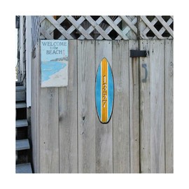 Surfboard House Number Sign - House Number Plaque - Custom Home Address Sign MA985223 - Designocracy