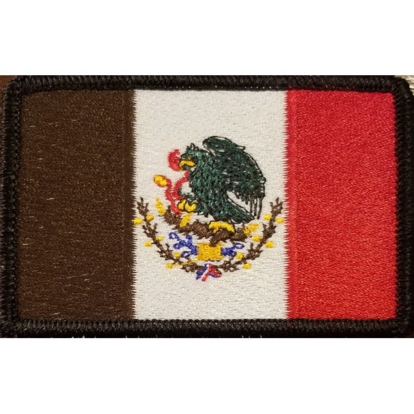 MEXICO Flag Patch W/ Hook Adhesive Fastener Tactical Morale MEX Version #4