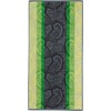 Erwin Müller Walk-Frottier Handtuch Paisleymuster grün Größe 50x100 cm -