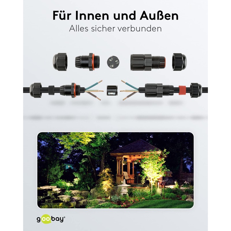 Goobay Kabelverbindungsst ck 7,5 cm IP68