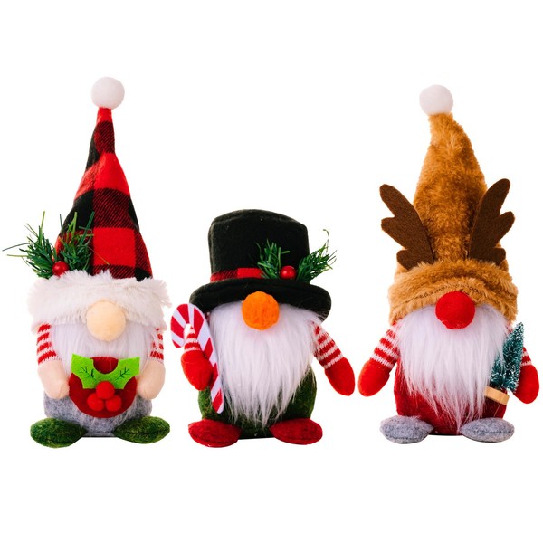 Christmas Gonk 3 PCS Christmas Gnome Plush Toy,Christmas Dwarf Doll,Christmas
