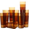 Restaurant Grade, BPA-Free 12oz Amber Plastic Cups 24pk. Super Durable,