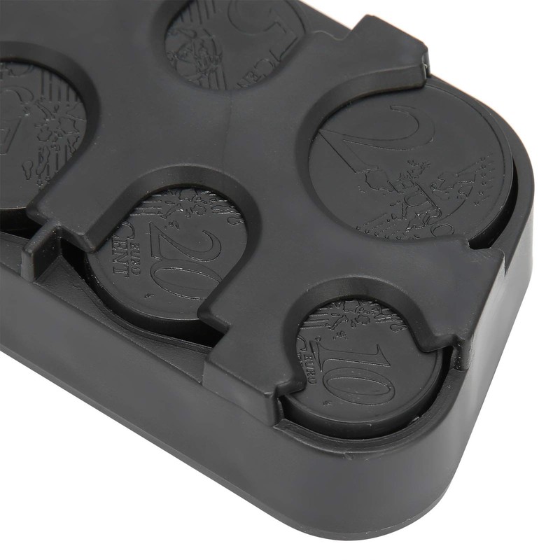 Coin Organiser Plastic Coin Holder Rectangle Euro Coin Dispenser Storage
