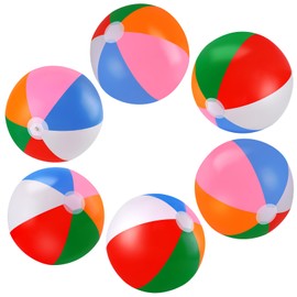TPCHOIE 6 Packs 20” Beach Balls for Pool,Bulk Beach Balls for Kids,Beachball Party Favors,Large Beach Ball Toddler Pool Toys Set