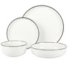 Gibson Home Oslo 16-Piece Porcelain Dinnerware Set - Color: White