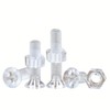 PC(Polycarbonate) Plastic Transparent Metric Phillips Flat Head Screws with Nuts